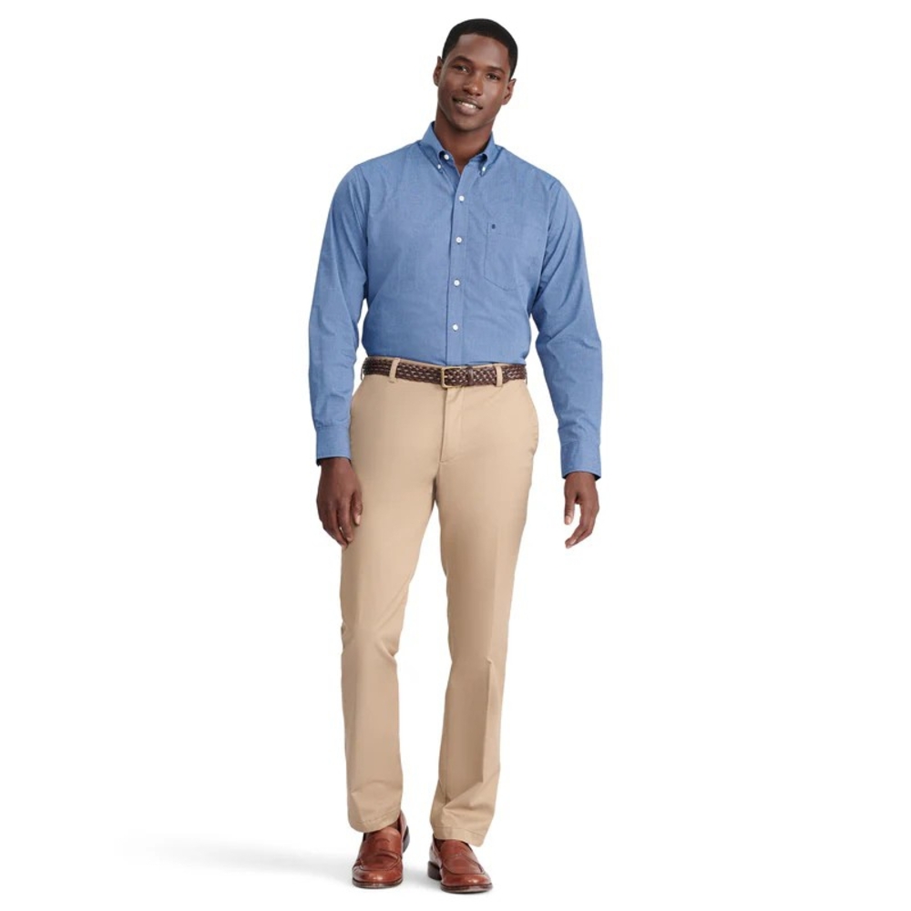 Izod Men's Tan Chino Pants - Straight Fit